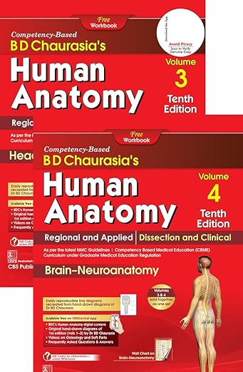Human Anatomy: Head and Neck, Brain Neuroanatomy, Regional and Applied Dissection and Clinical, 10Ed Vol 3 & 4